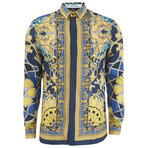 versace mens 2018 catalogue|Versace collection men shirt blue.